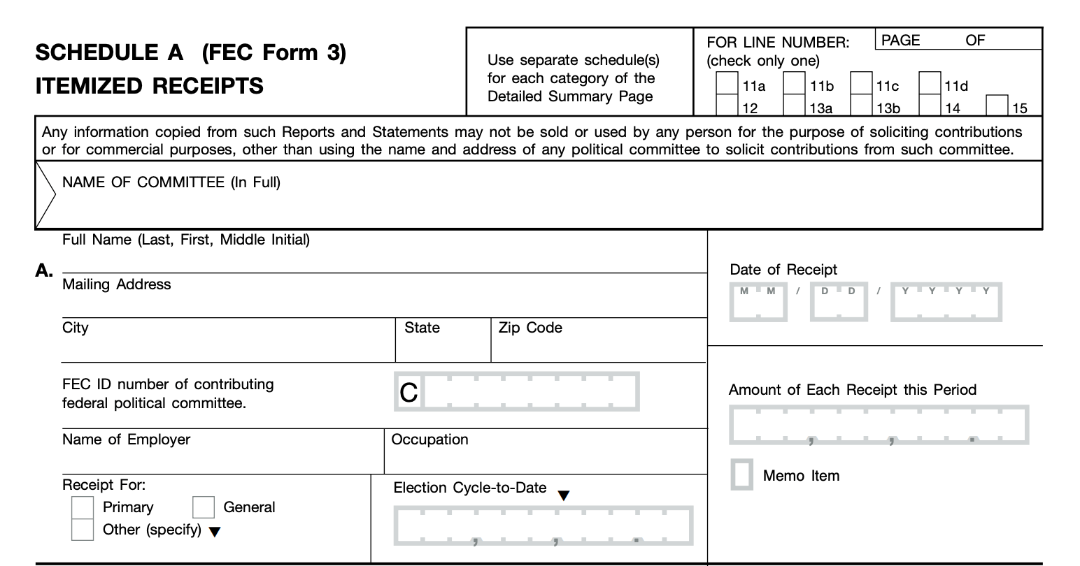 Understanding Schedule A Campaign Finance Guide