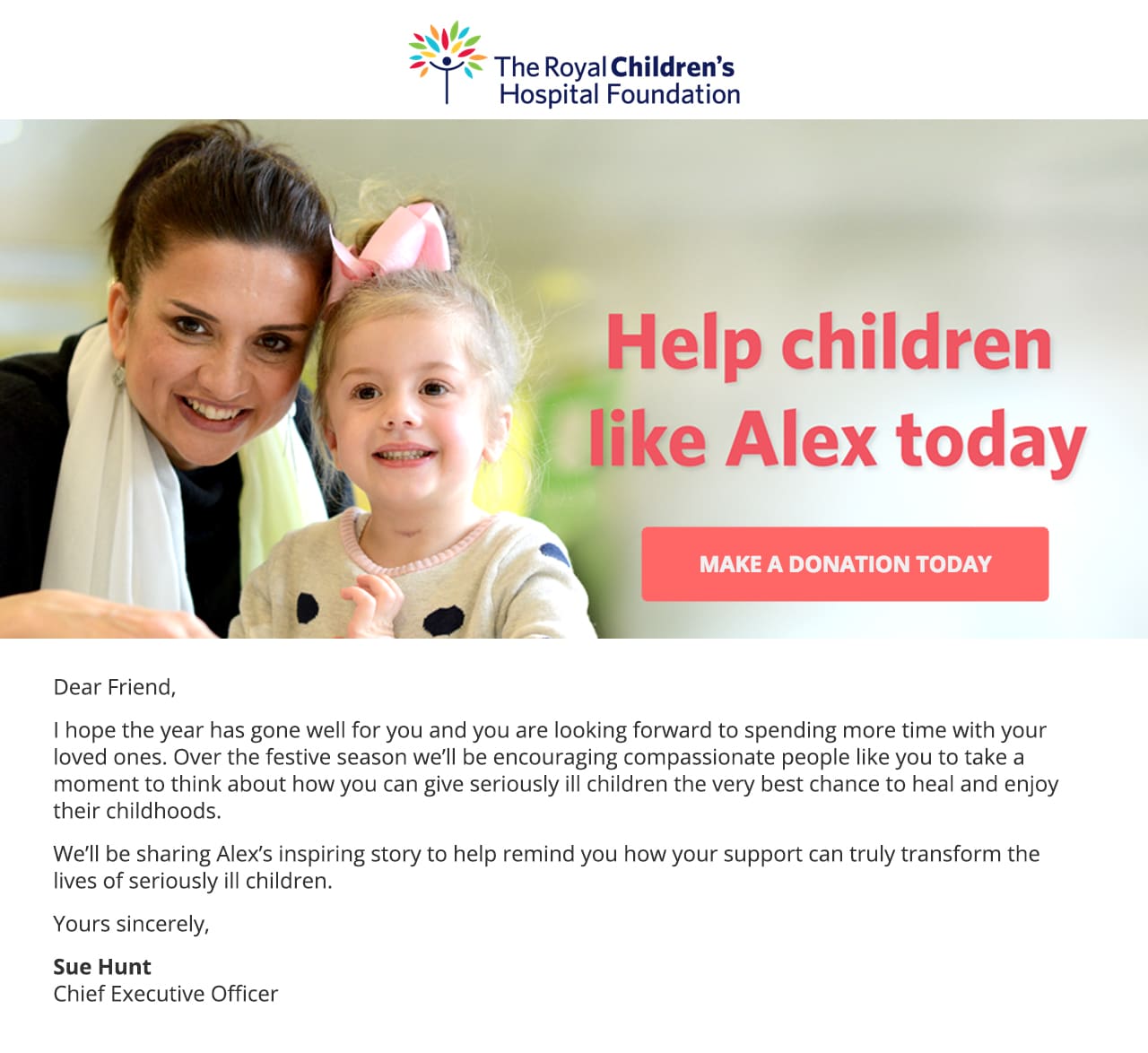 The Royal Children's Hospital Foundation uses email marketing to drive