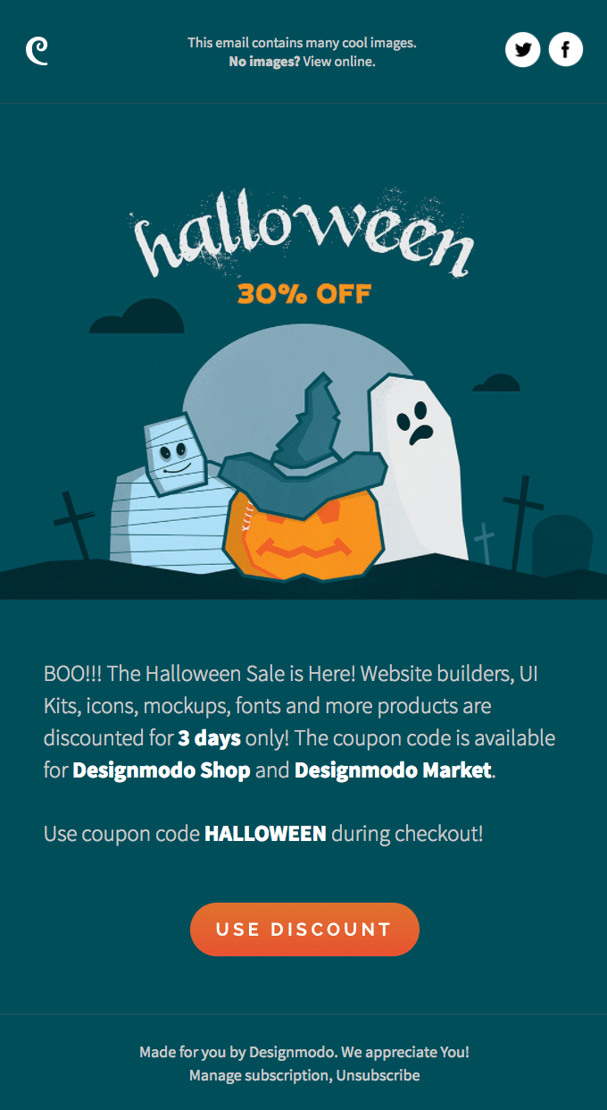 5 Halloween Email promo ideas for retail and small business Campaign