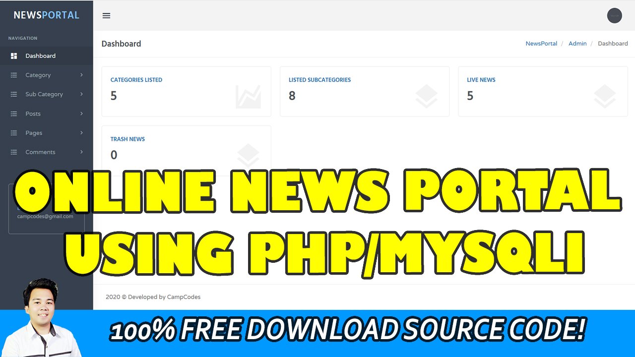 Complete Online News Portal Using PHP/MySQLi Free Source