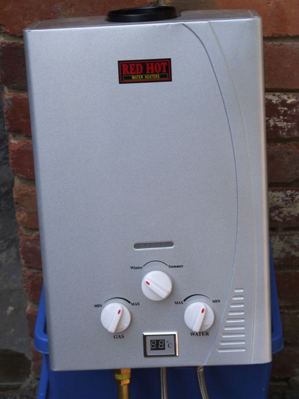 portable gas water heater for hot showers when camping