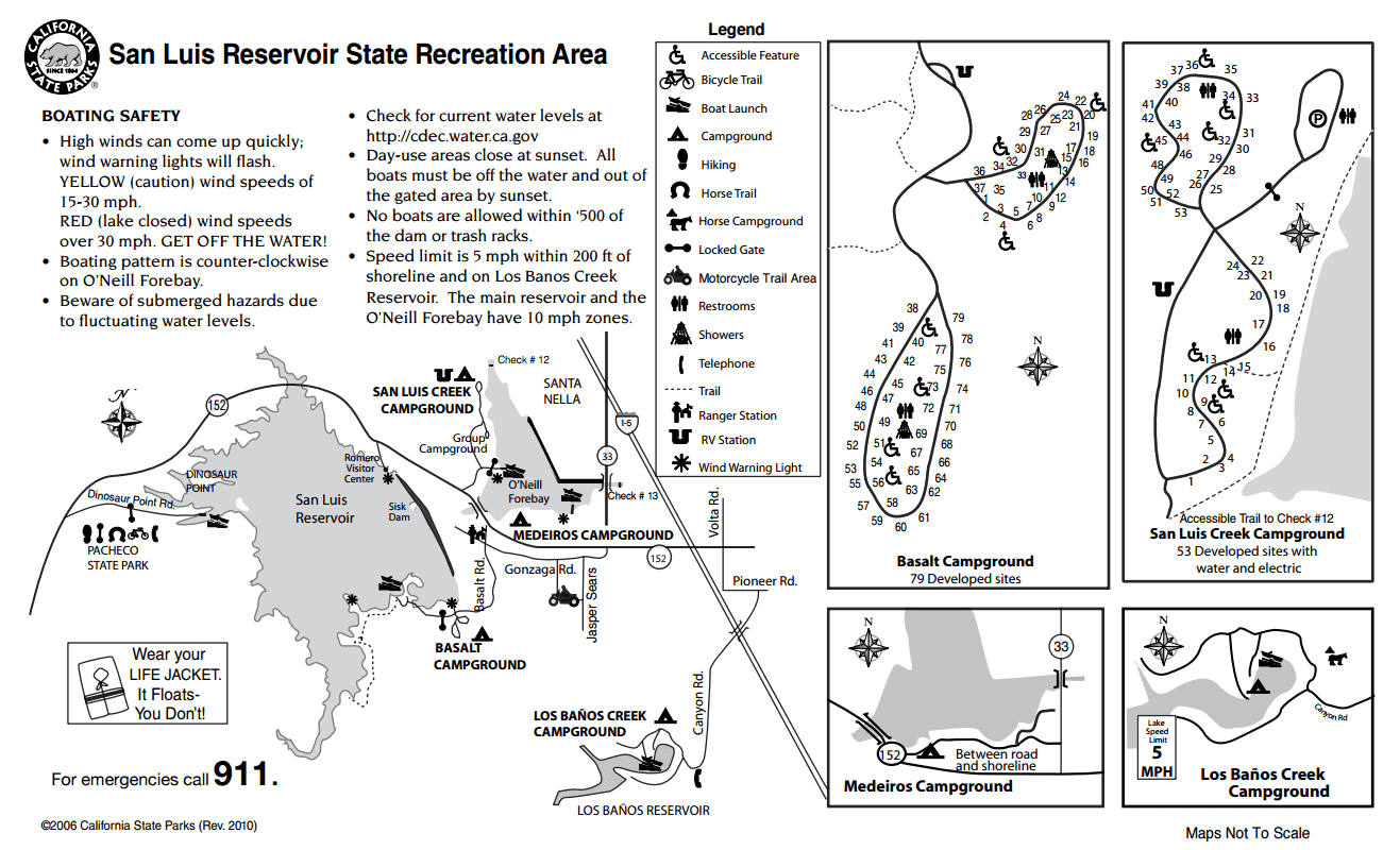 San Luis Reservoir State Recreation Area in Gustine California CA