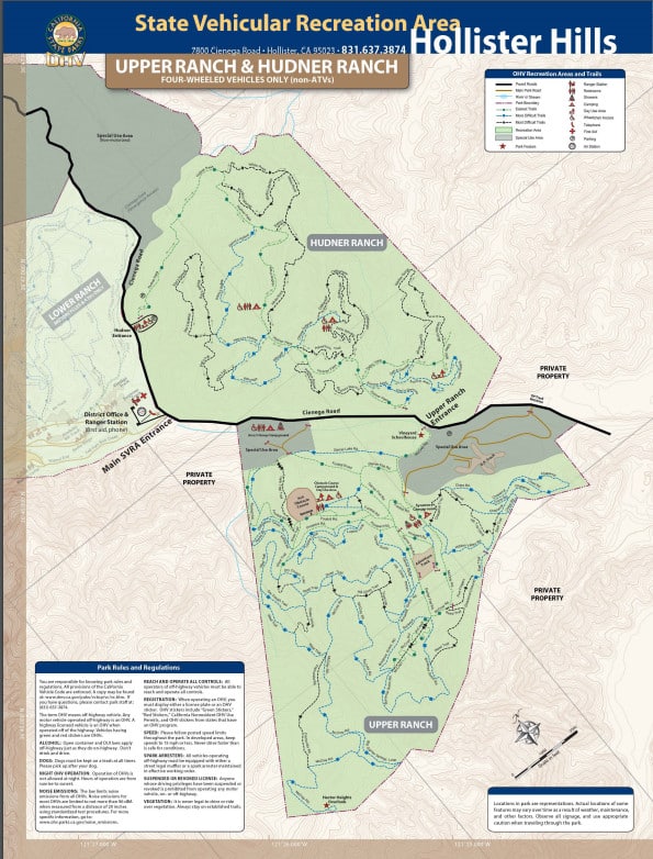 Hollister Hills SVRA Campgrounds Hollister California CA