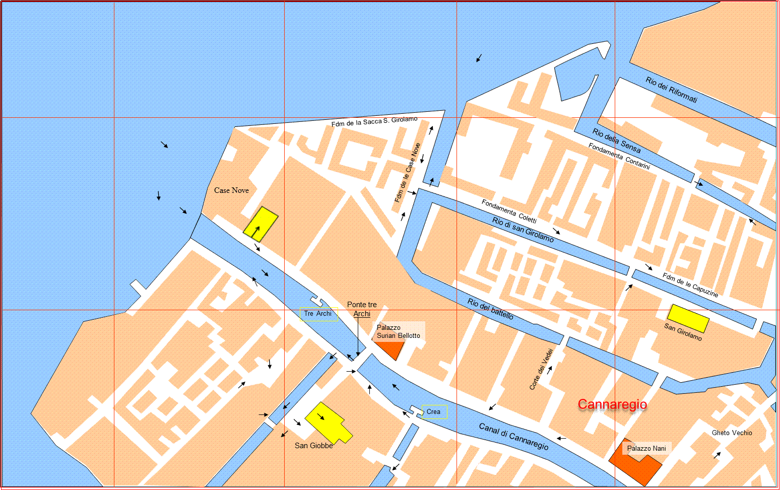 Venise Cannaregio Plan plan venise 1