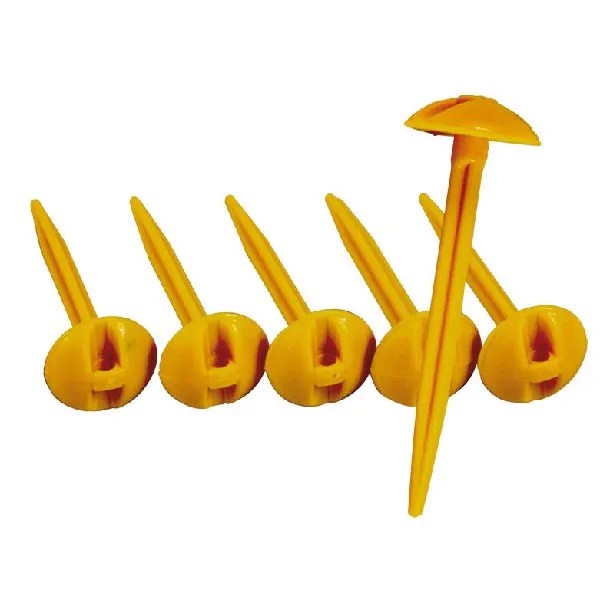 Tarp nails, plastic, 8 cm, 6 pieces