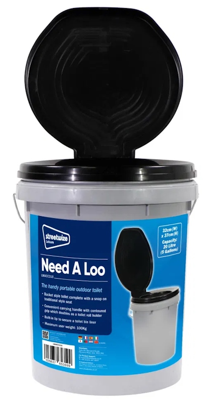 Streetwize Needaloo Portable Toilet Portable Camping Toilet