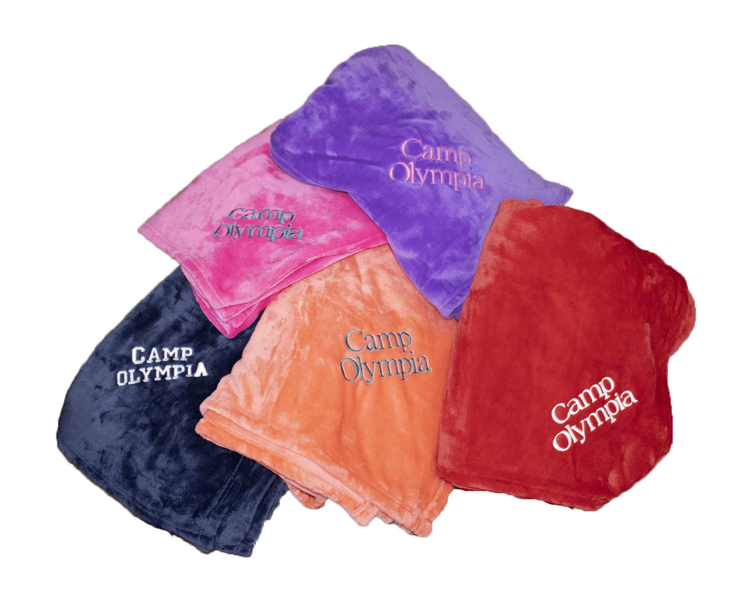 Solid Color Throw Blankets Camp Olympia