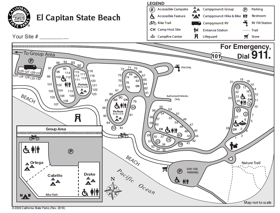 El Capitan State Beach Campsite Photos, Camping Info &amp, Reservations