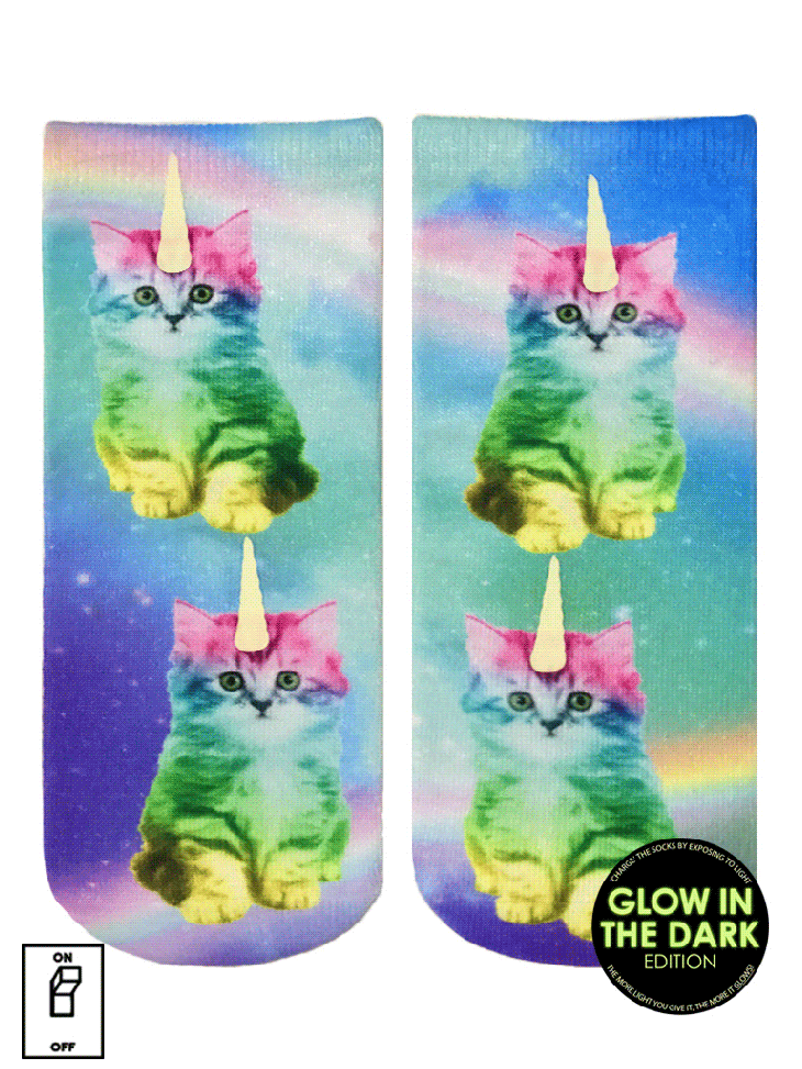 FUN ANKLE SOCKSUNICORN KITTY