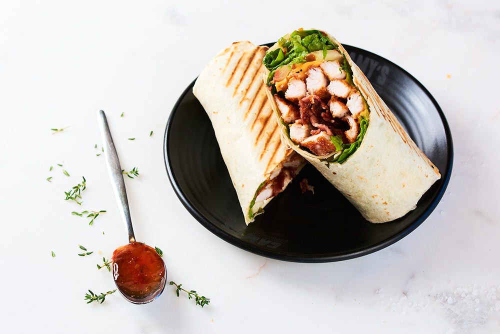 Sweet Chilli Schnitzel Wrap Camy's Chargrill Chicken Restaurants