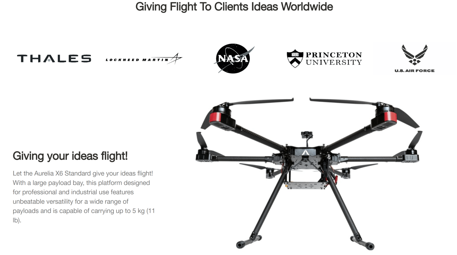 Drones Commercial Drones Aurelia Aerospace X6 Standard
