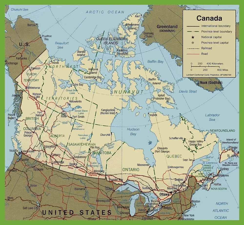 Highway Map Canada Daryl Emiline