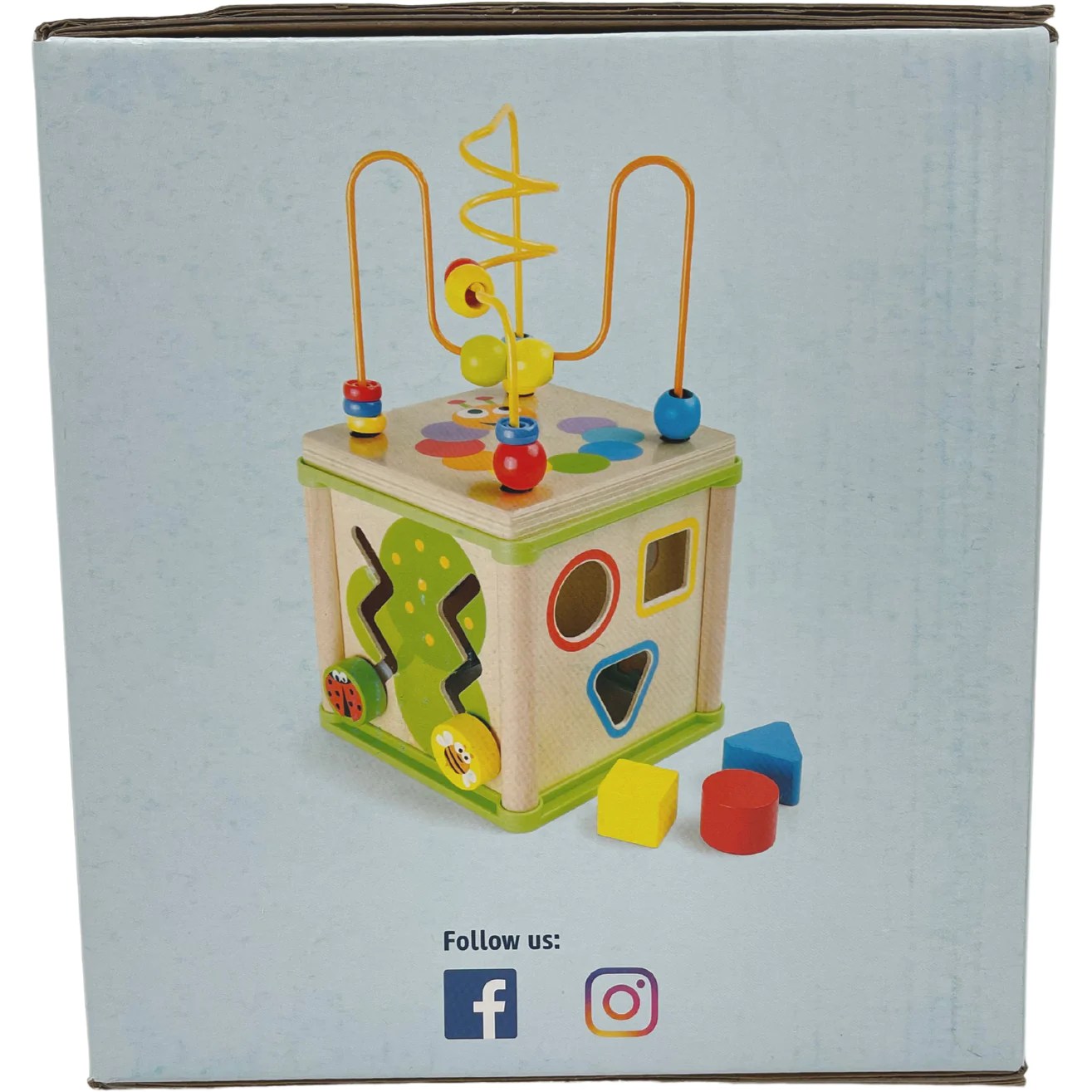 Small Foot Wooden Toys Infant’s Activity Cube / 5 in 1 / Fine & Gross