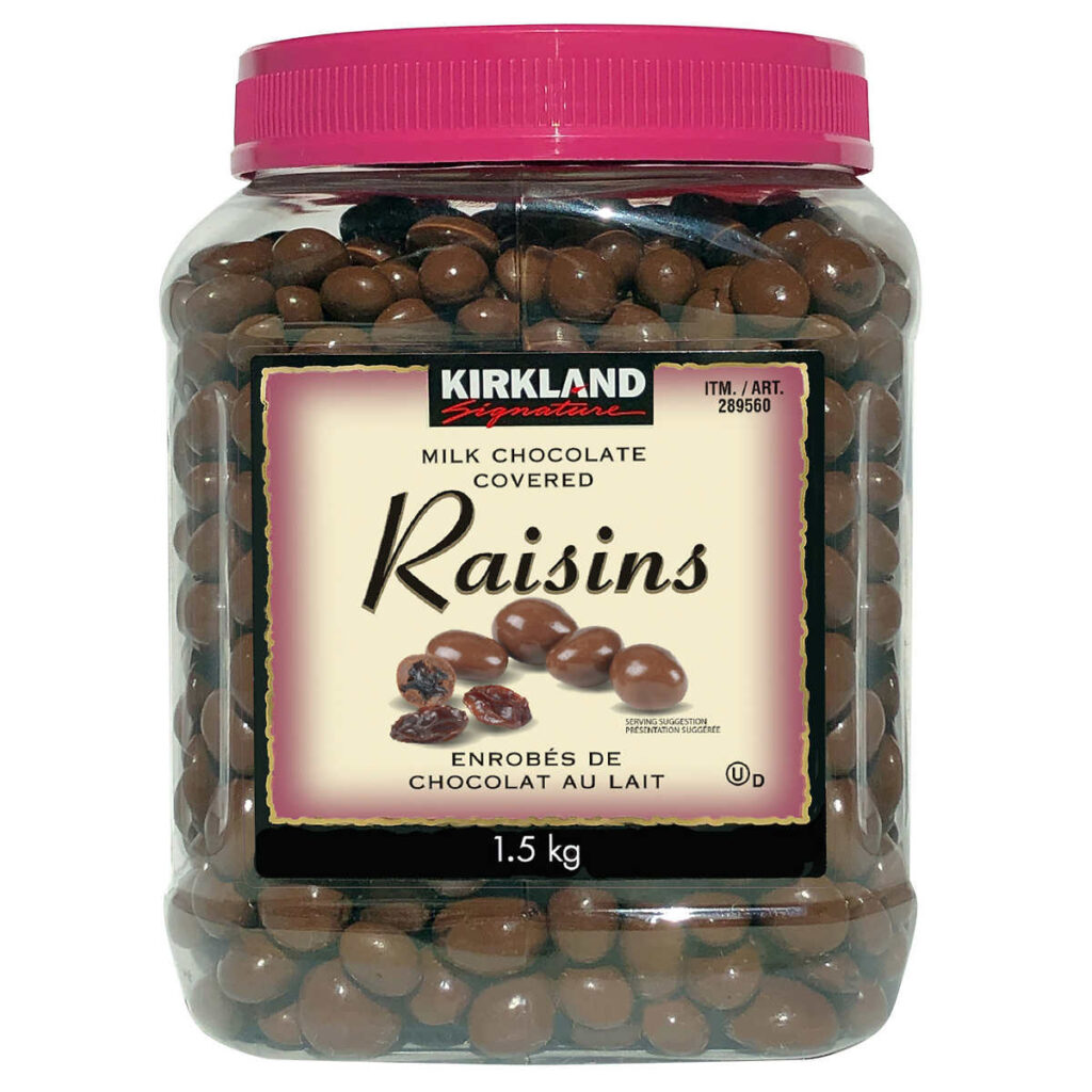 Kirkland Signature Milk Chocolate Raisins, 1.53 kg (3.3 lb) Canadian