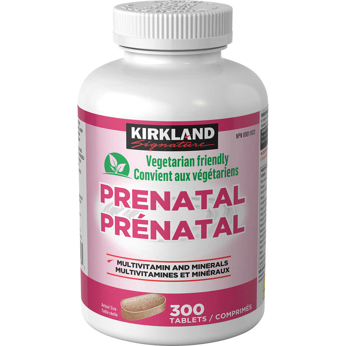Kirkland Signature Prenatal Multivitamin, 300 Tablets Canadian Star