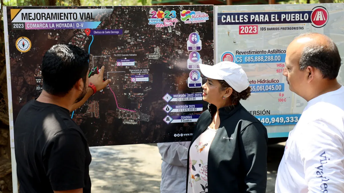 ALMA supervisa obras de mejoramiento vial en Managua