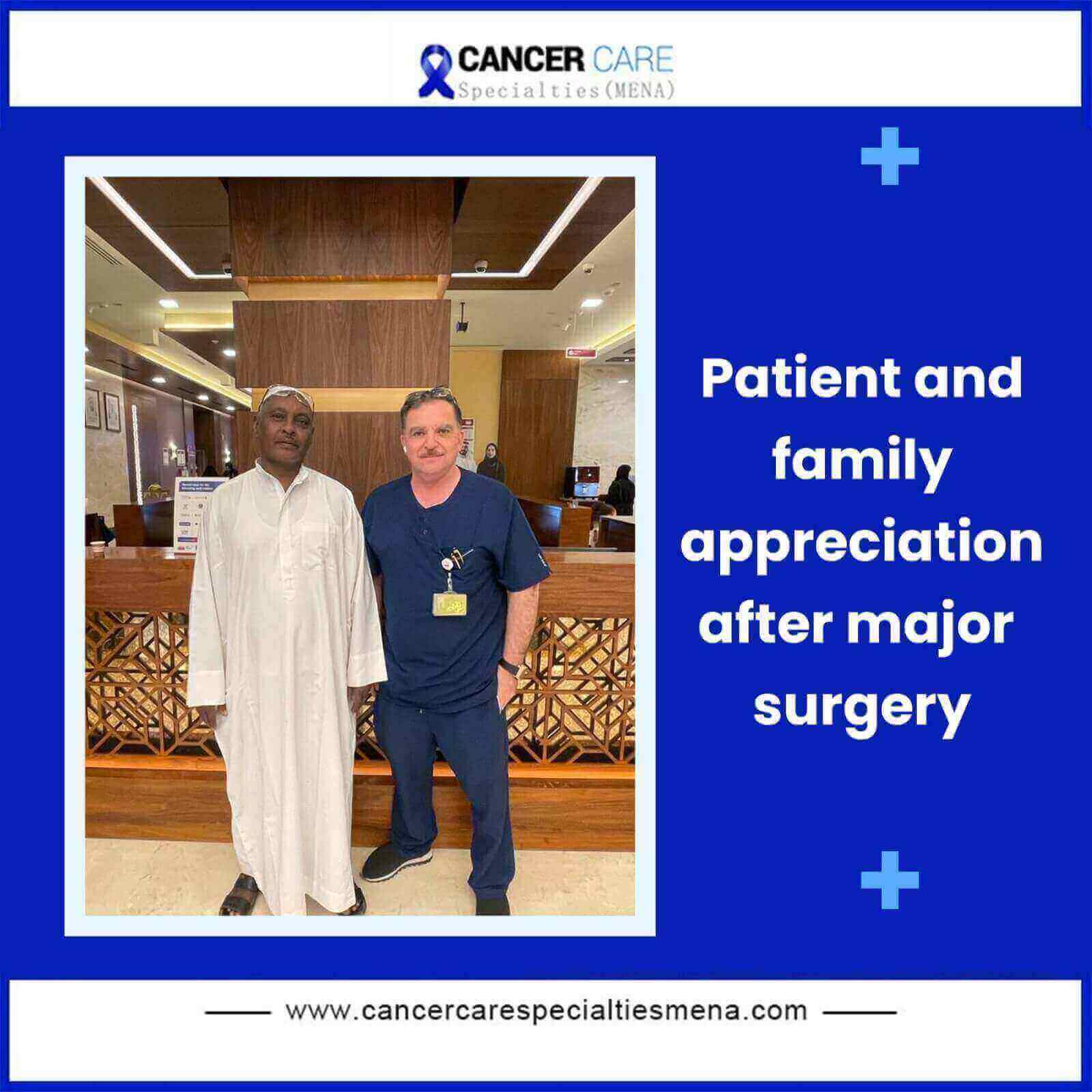Patient and family appreciation after major surgery. Cancer Care