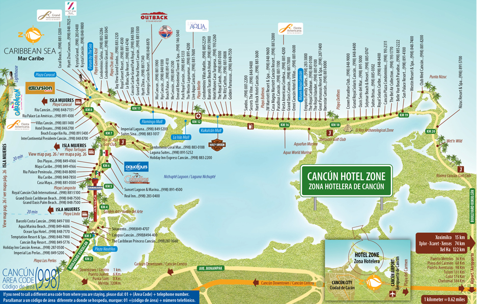 Hotel Zone Map Cancun Tips