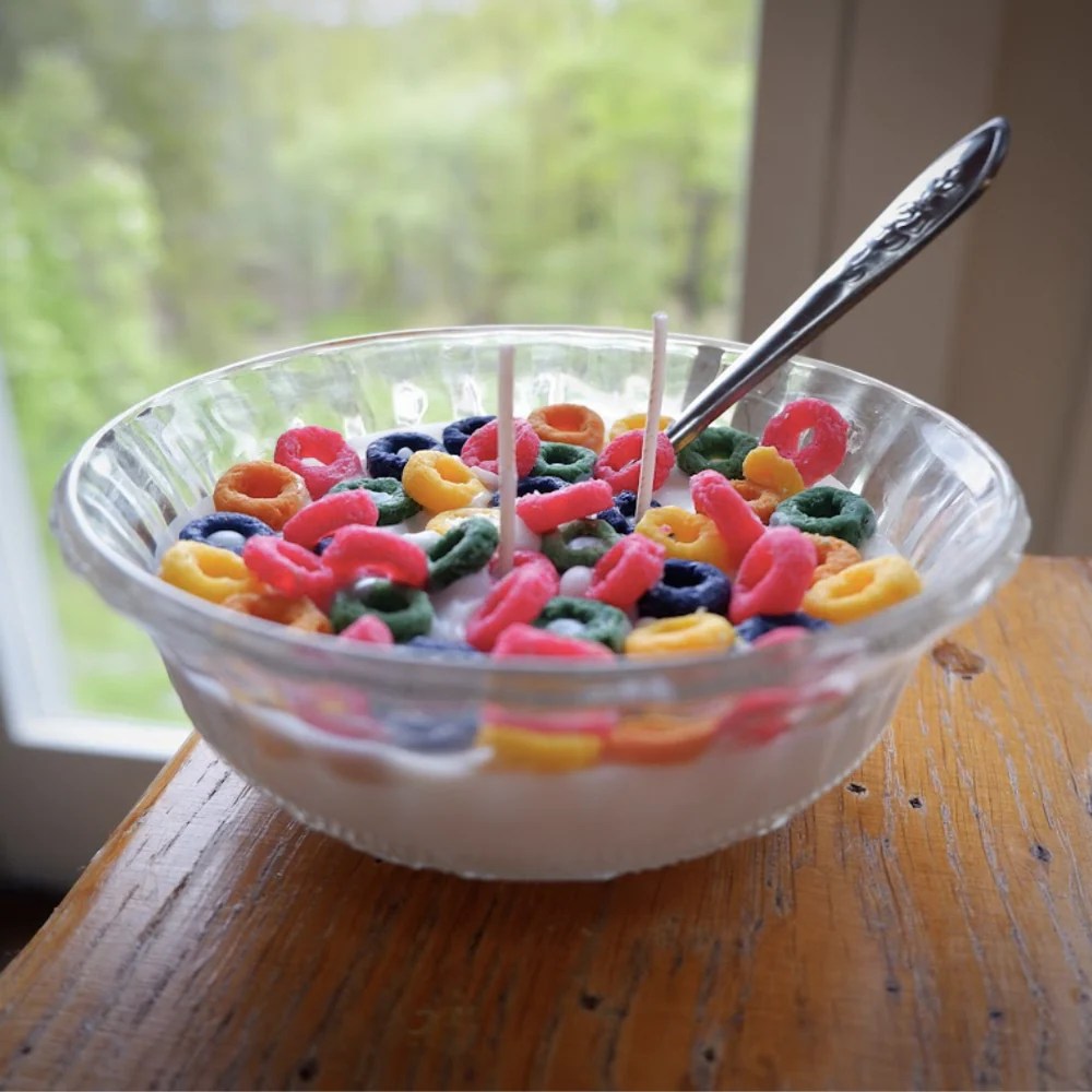 Fruit Loop & Soy Wax Soy Milk Cereal Bowl Candle — Candlestock