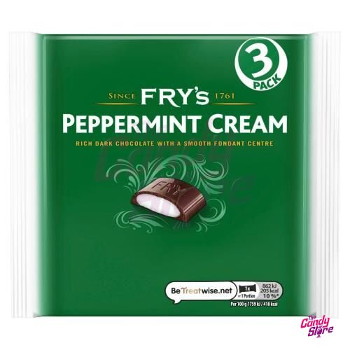Fry's dark chocolate bar with cream filling with mint flavor 3 x 49 g