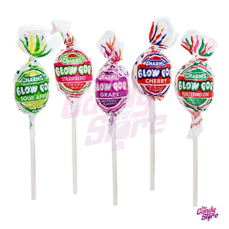 Charms Super Blow Pop Fruit Flavored Lollipop with Chewing Gum 1pc 31