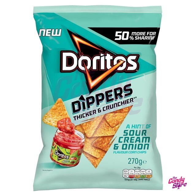 Doritos corn chips with sour cream flavor 185 g Candystore.cz