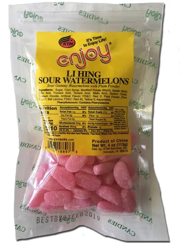 Enjoy Li Hing Sour Watermelons So good we reviewed them twice. Candy