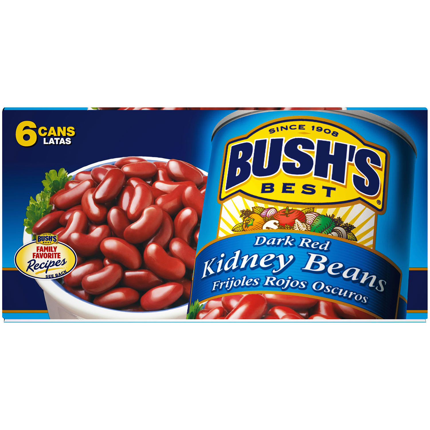 Bush’s Dark Red Kidney Beans (16 oz., 6 pk.)