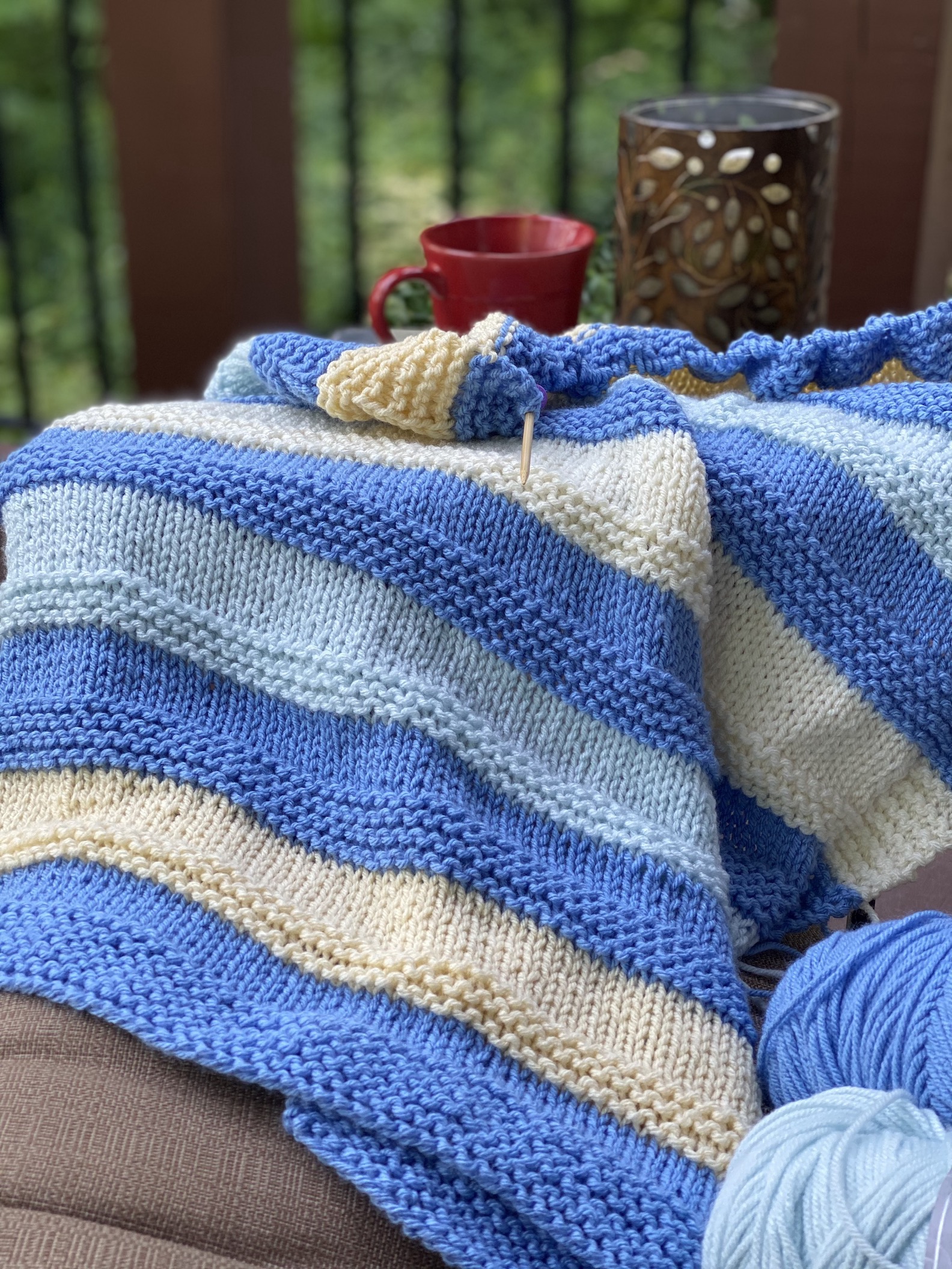 Striped Blanket Knitting Pattern candyloucreations knitting blog