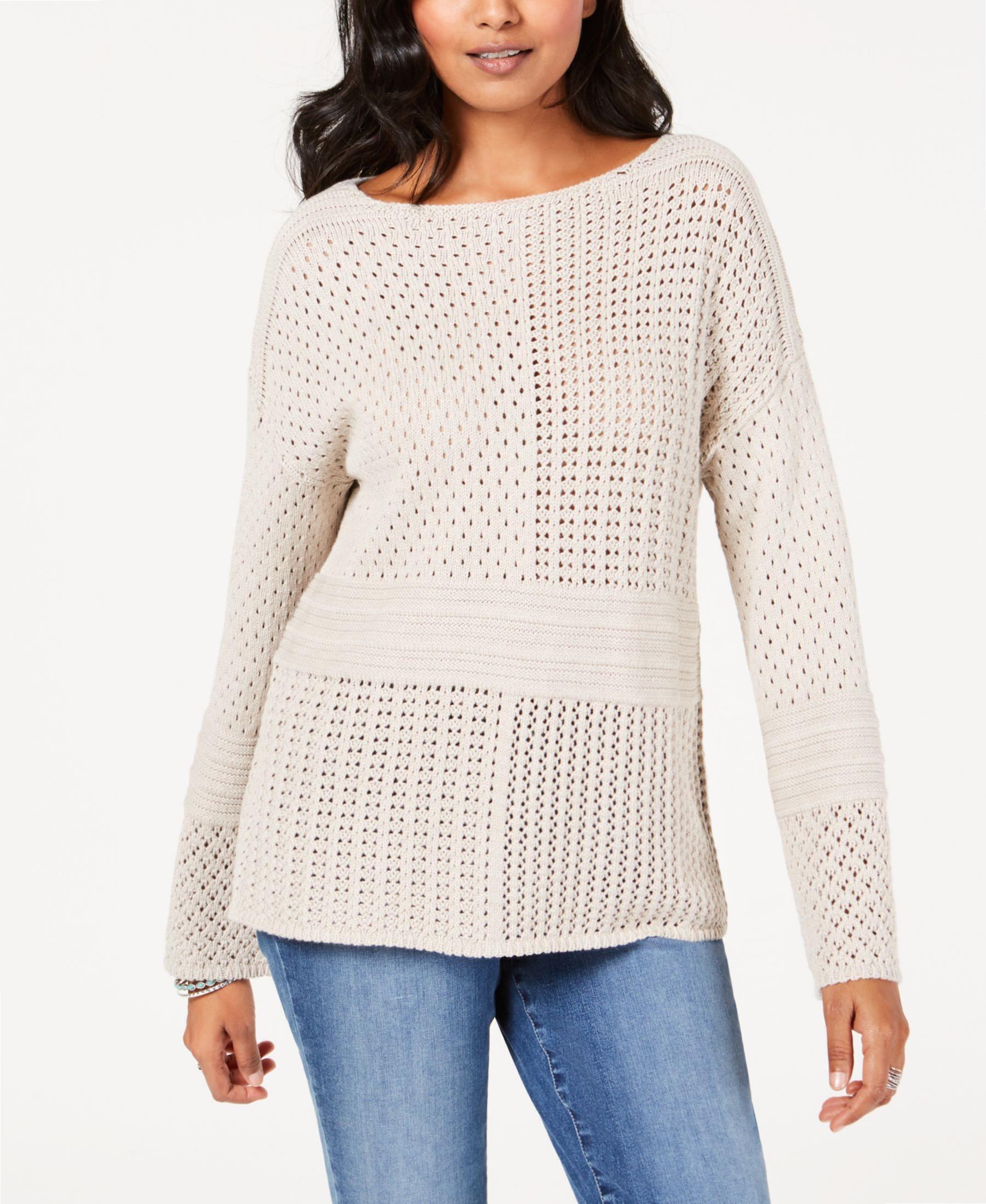 Style & Co. Women Size Large L Beige Pullover Sweater Canerra