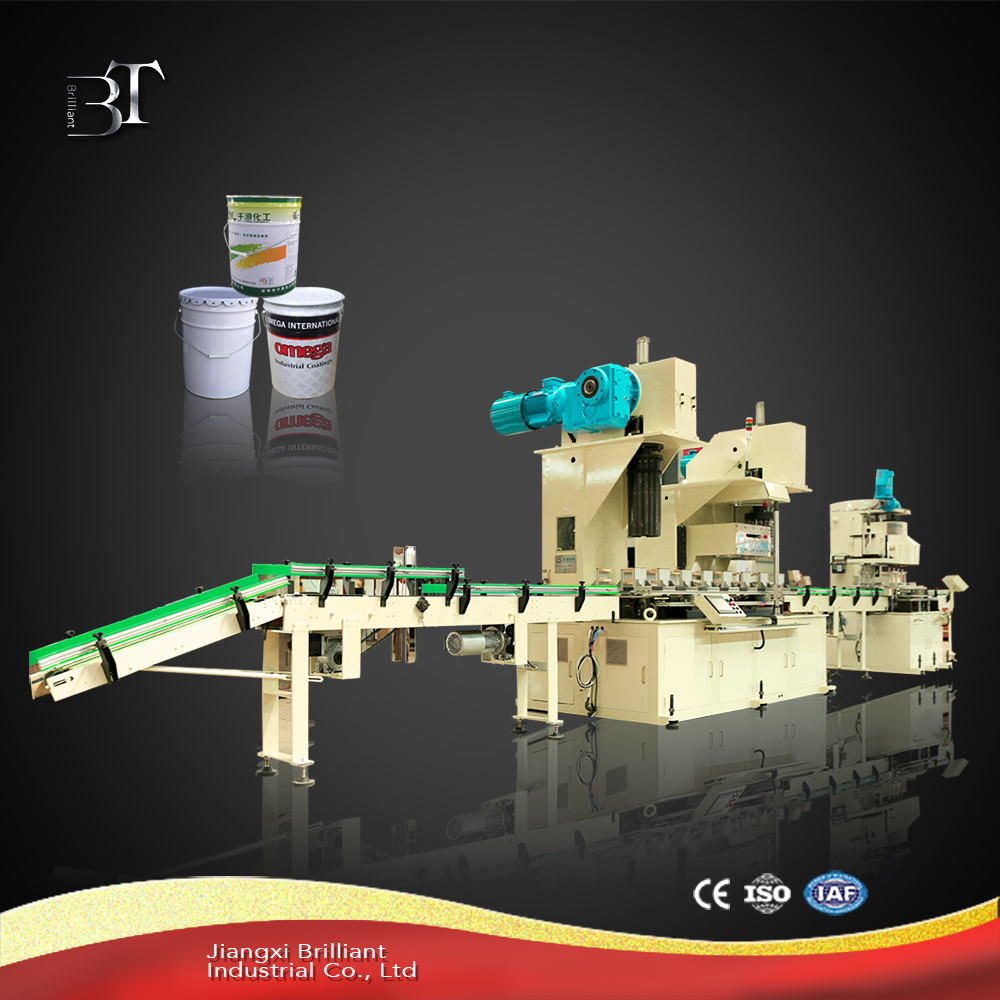 1025L Auto conical pail production line/vacuum tin can sealing machine