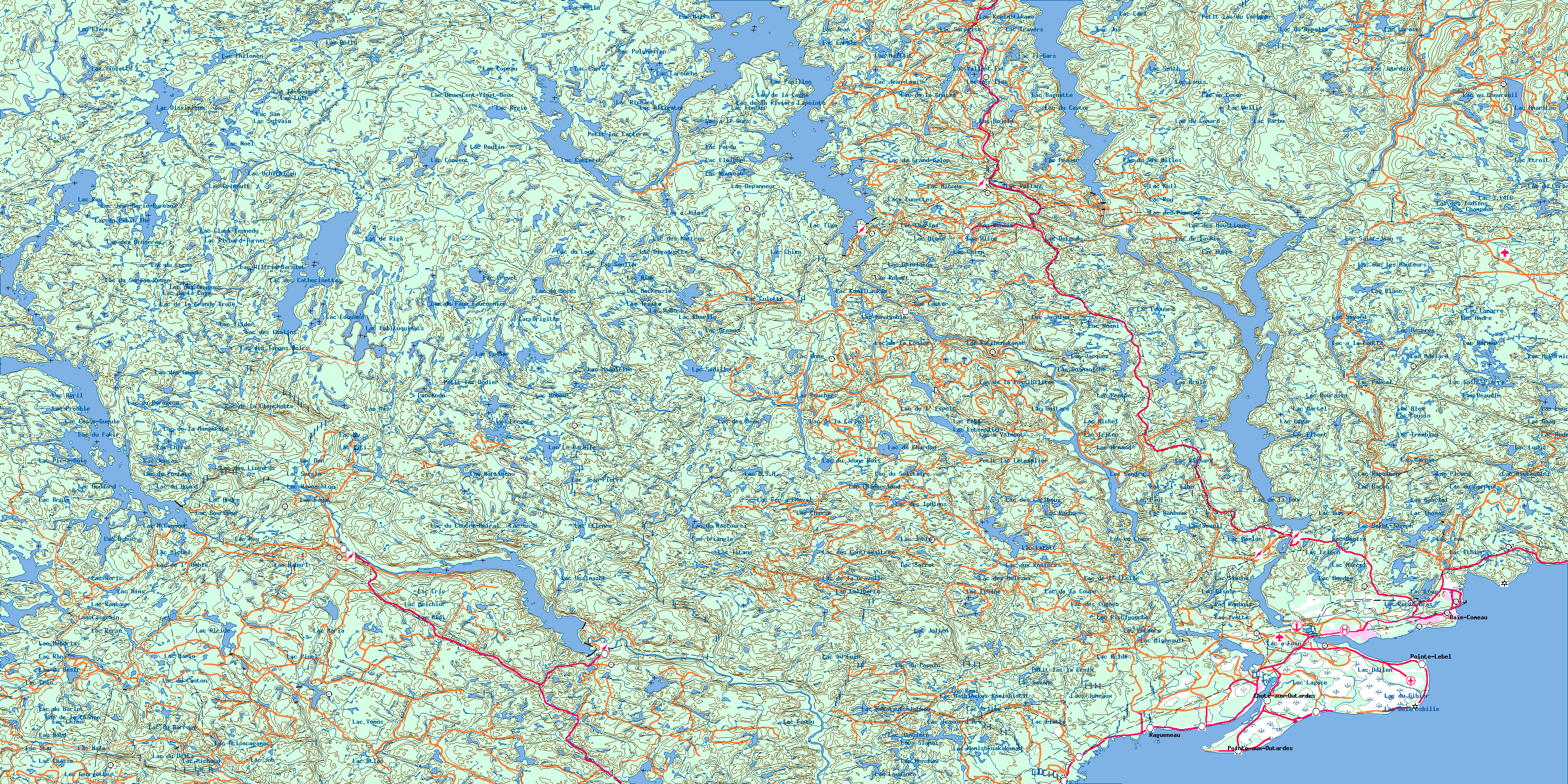 Topo Map Free Online, NTS 022F, QC