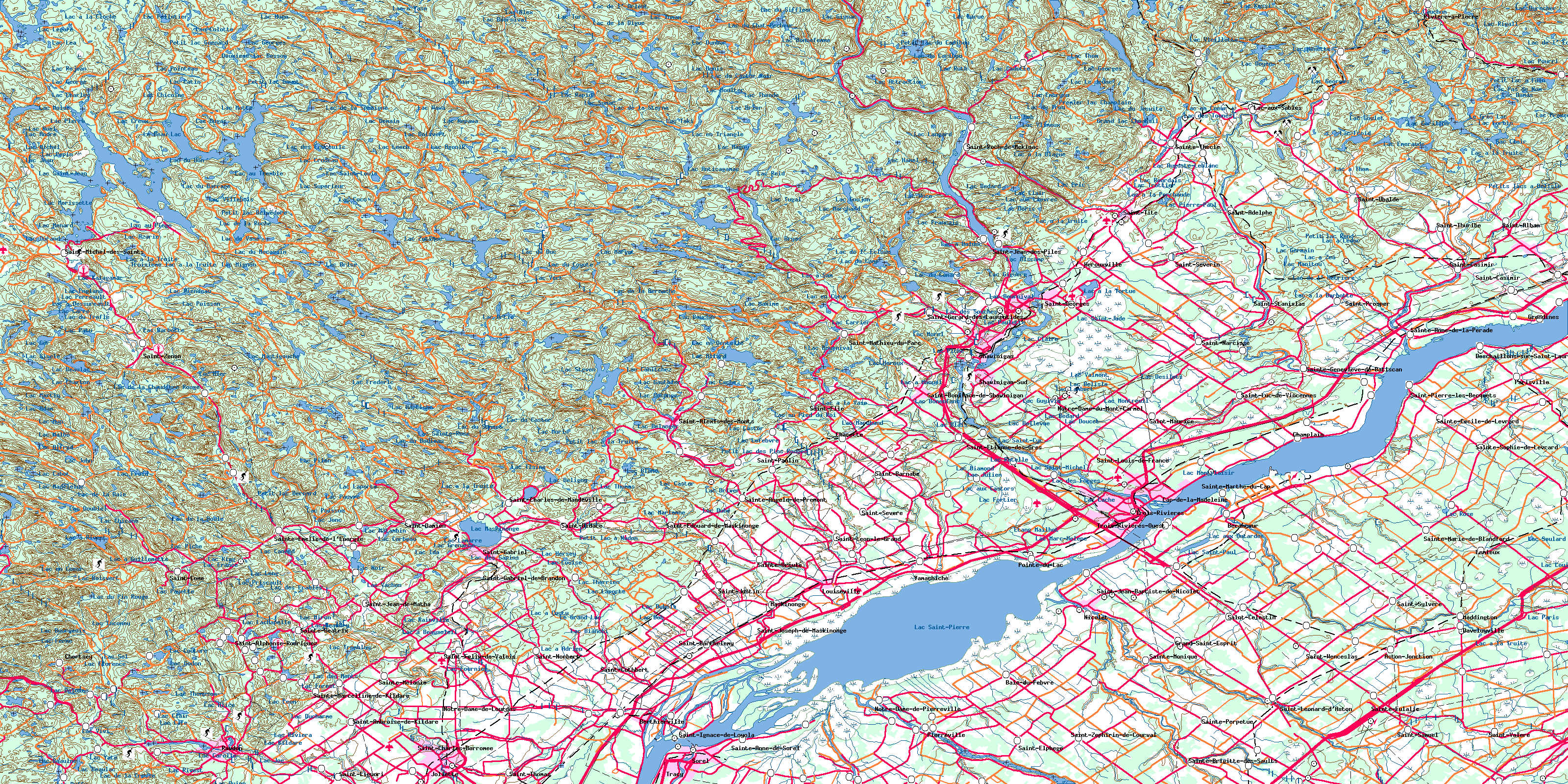 TroisRivieres Topo Map Free Online, NTS 031I, QC
