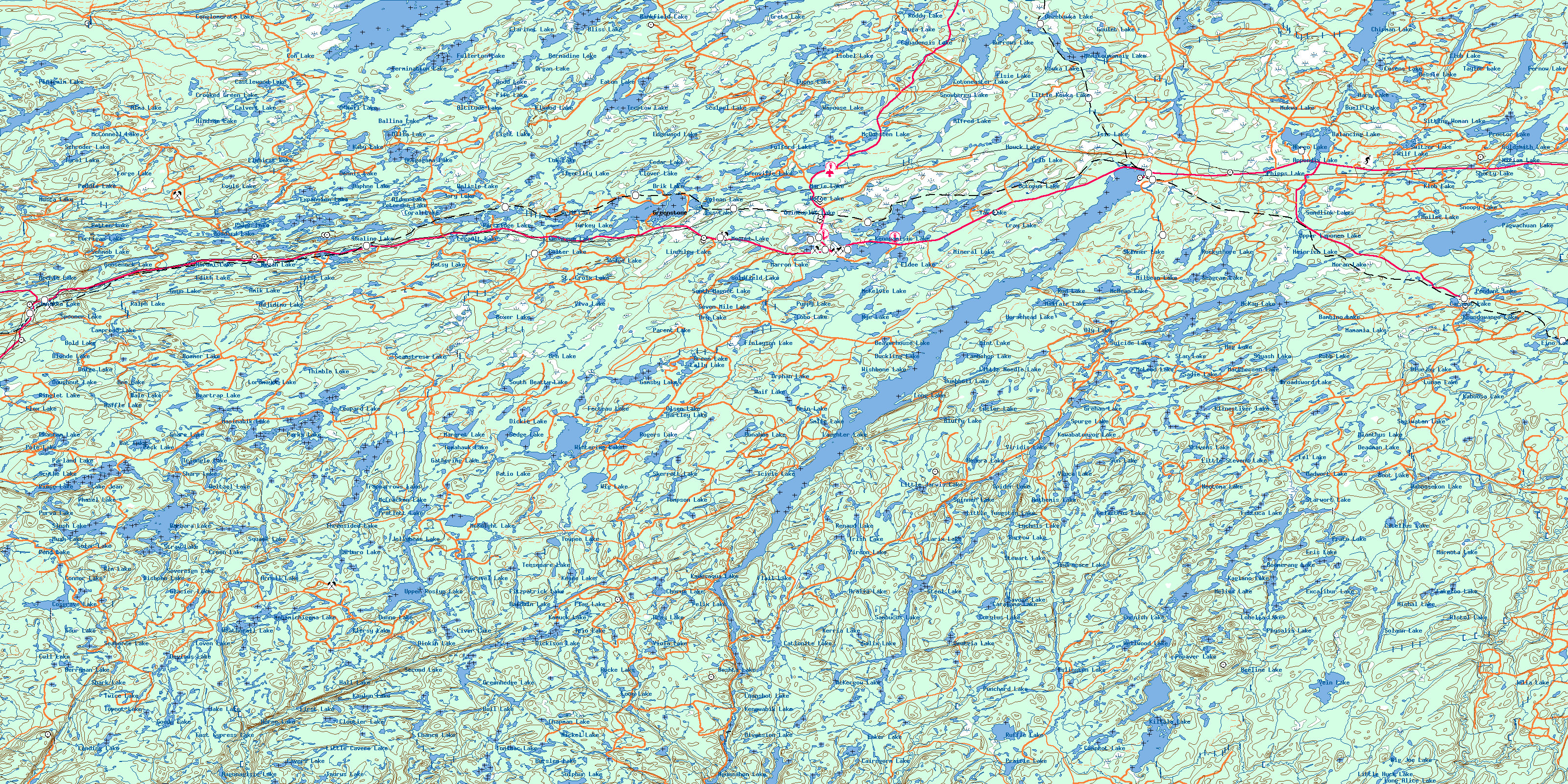 Longlac Topo Map Free Online, NTS 042E, ON