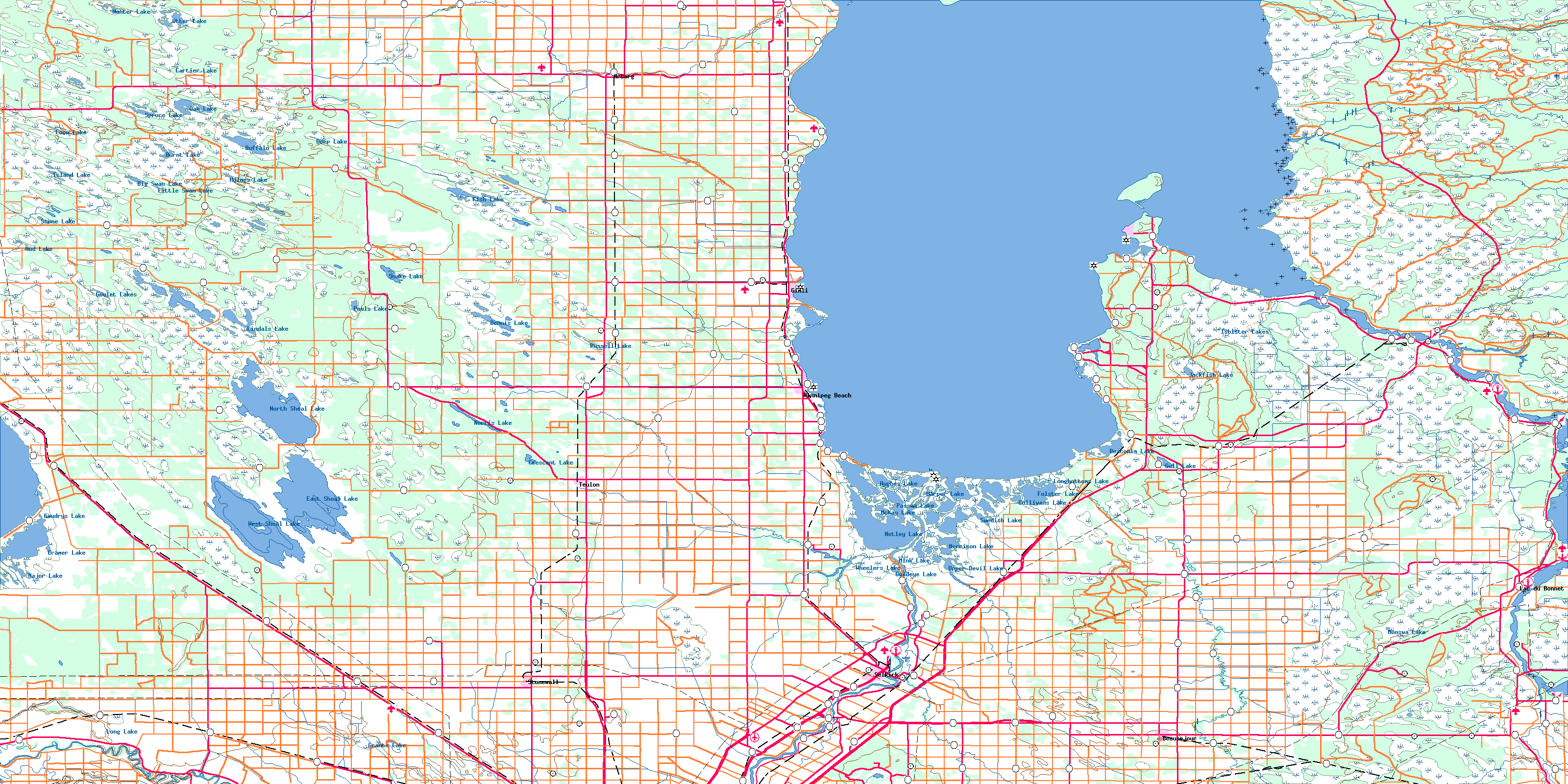 Selkirk Topo Map Free Online, NTS 062I, MB
