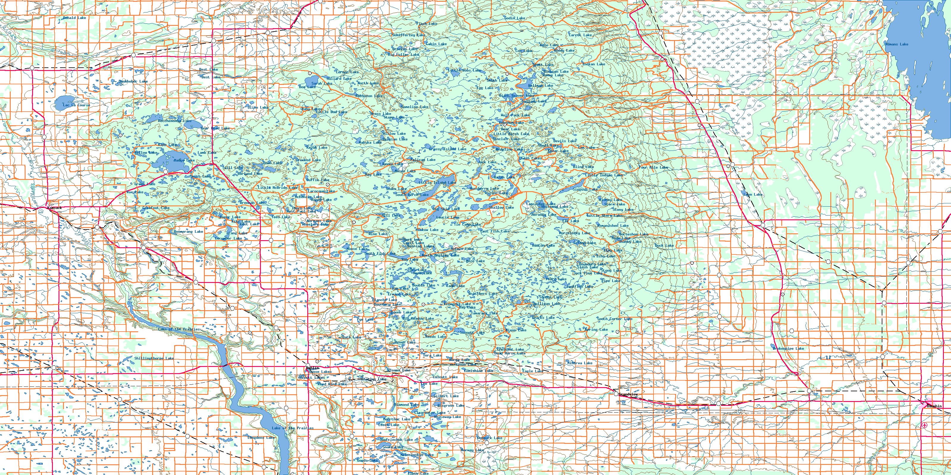 Canada Map Duck Mountain Range Duck Mountain Topo Map Free Online, NTS 062N, MB
