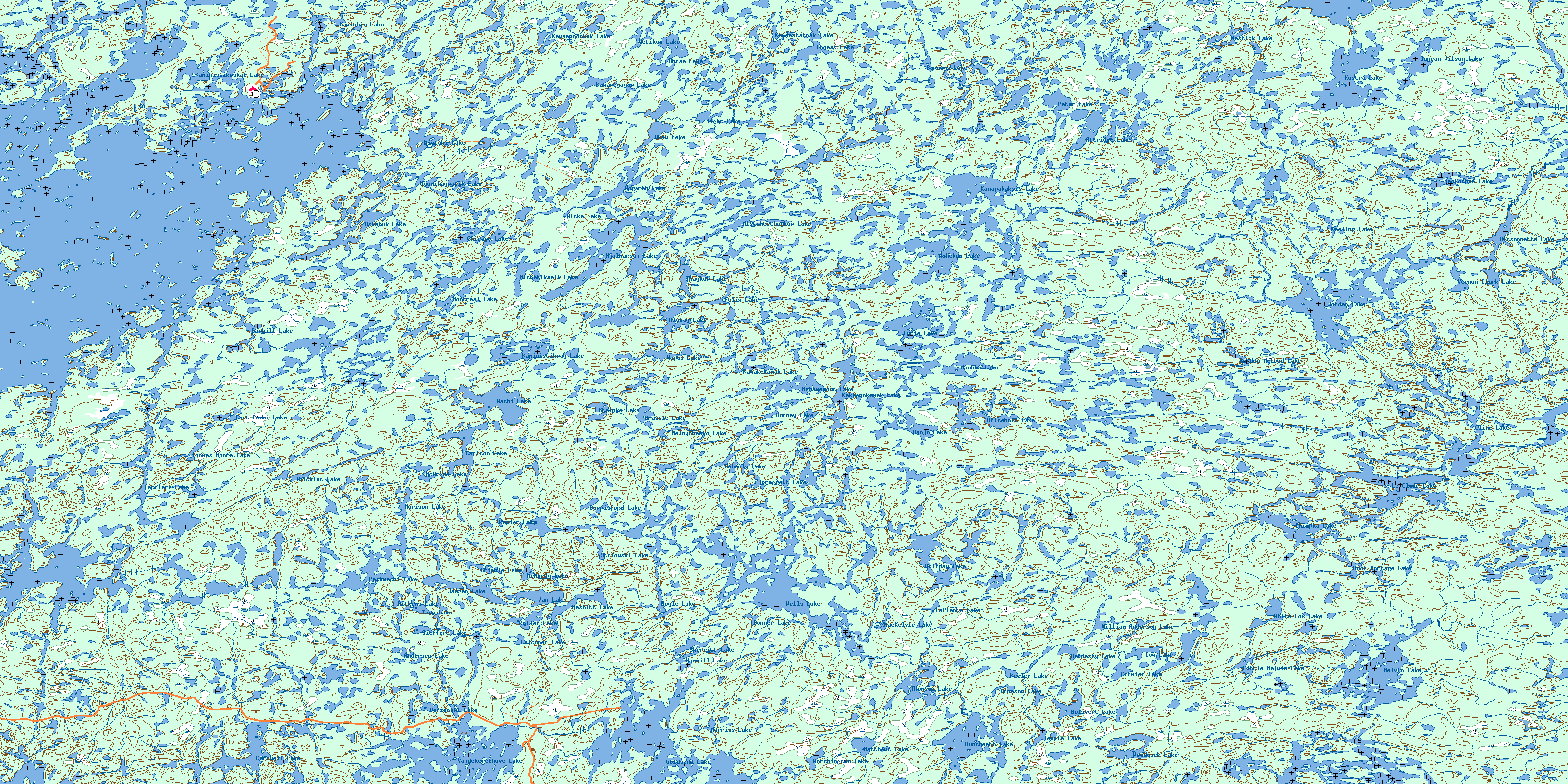 Brochet Topo Map Free Online, NTS 064F, MB