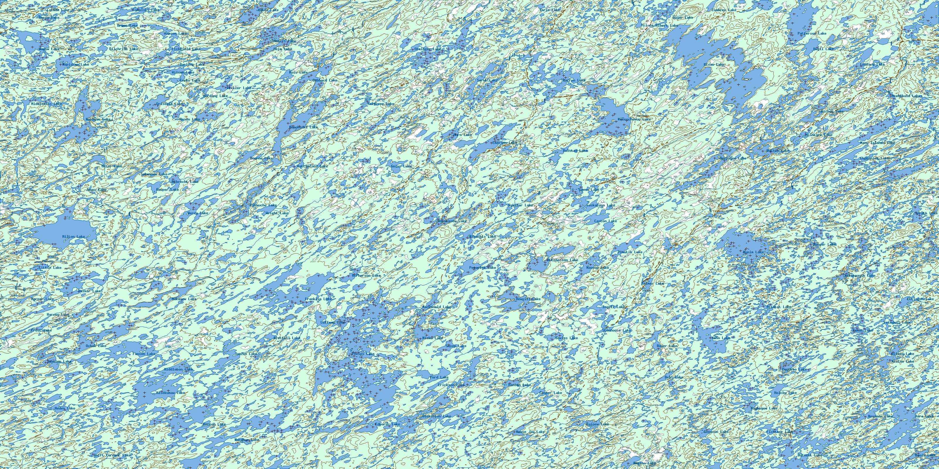 Phelps Lake Topo Map Free Online, NTS 064M, MB