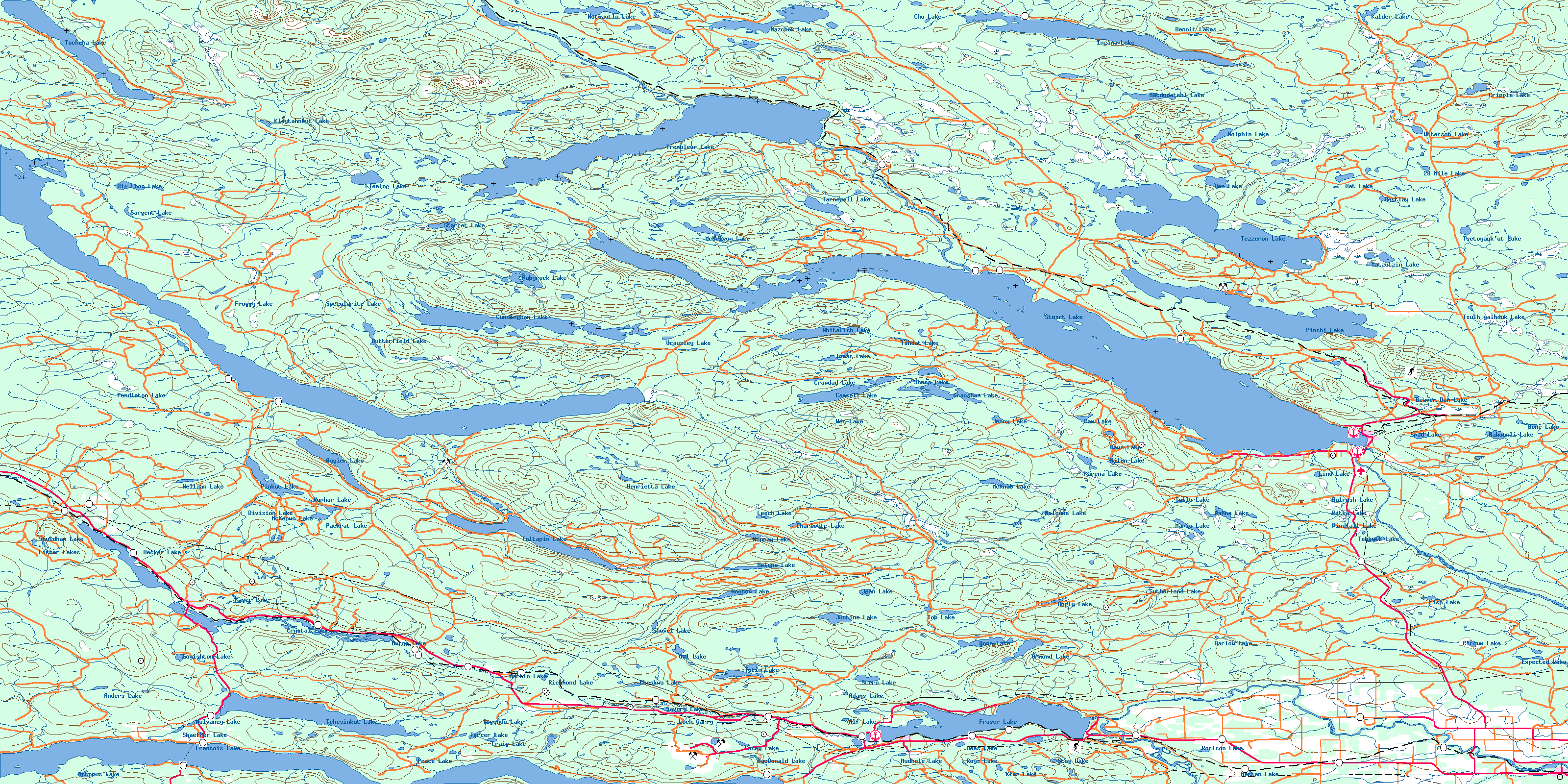 Fort Fraser Topo Map Free Online, NTS 093K, BC