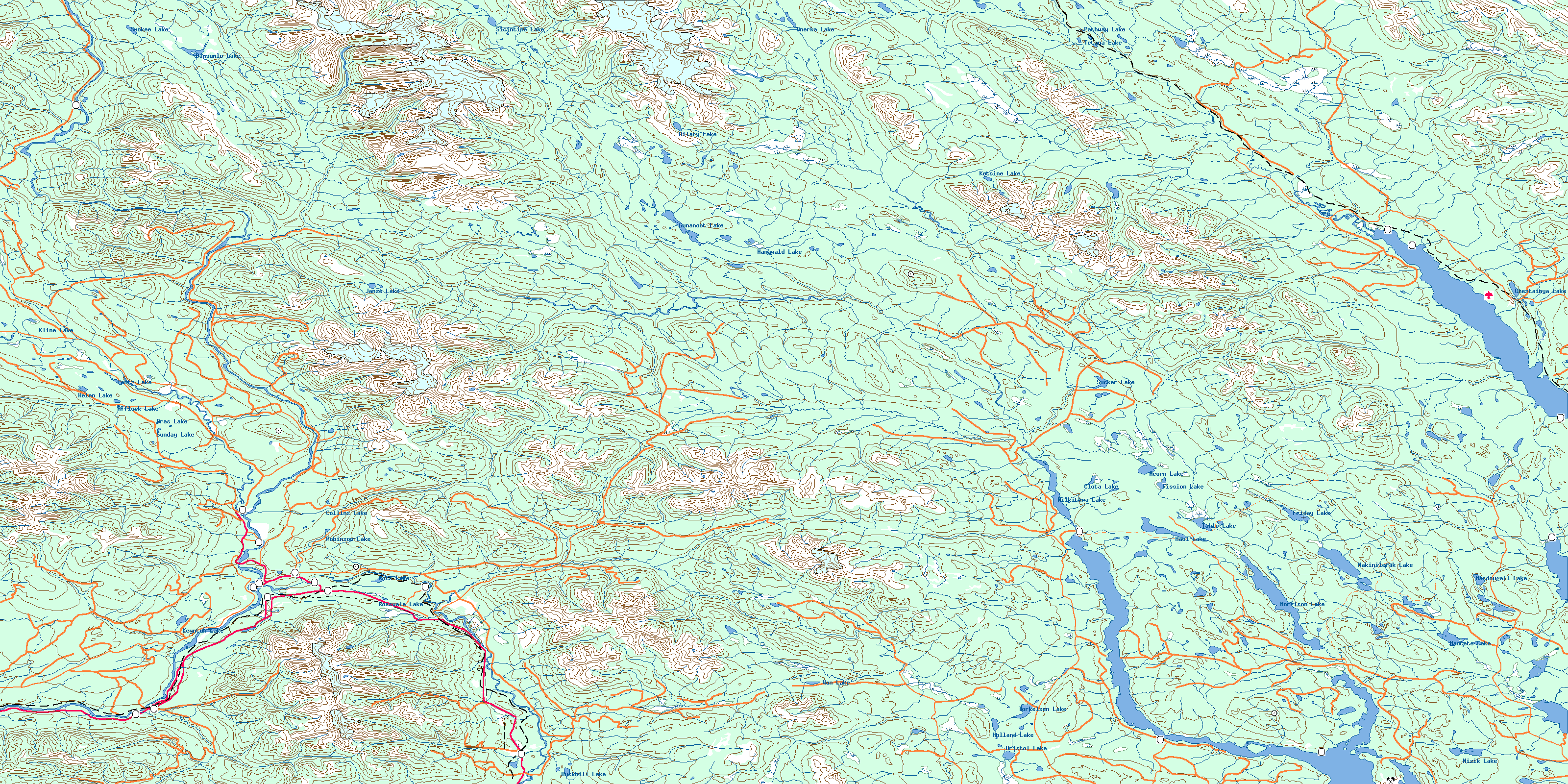 Hazelton Topo Map Free Online, NTS 093M, BC