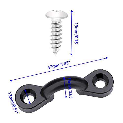 Awpeye 20PCS Kayak Eyelets, Kaya Rivets & Nylon Bungee Deck Loops Tie