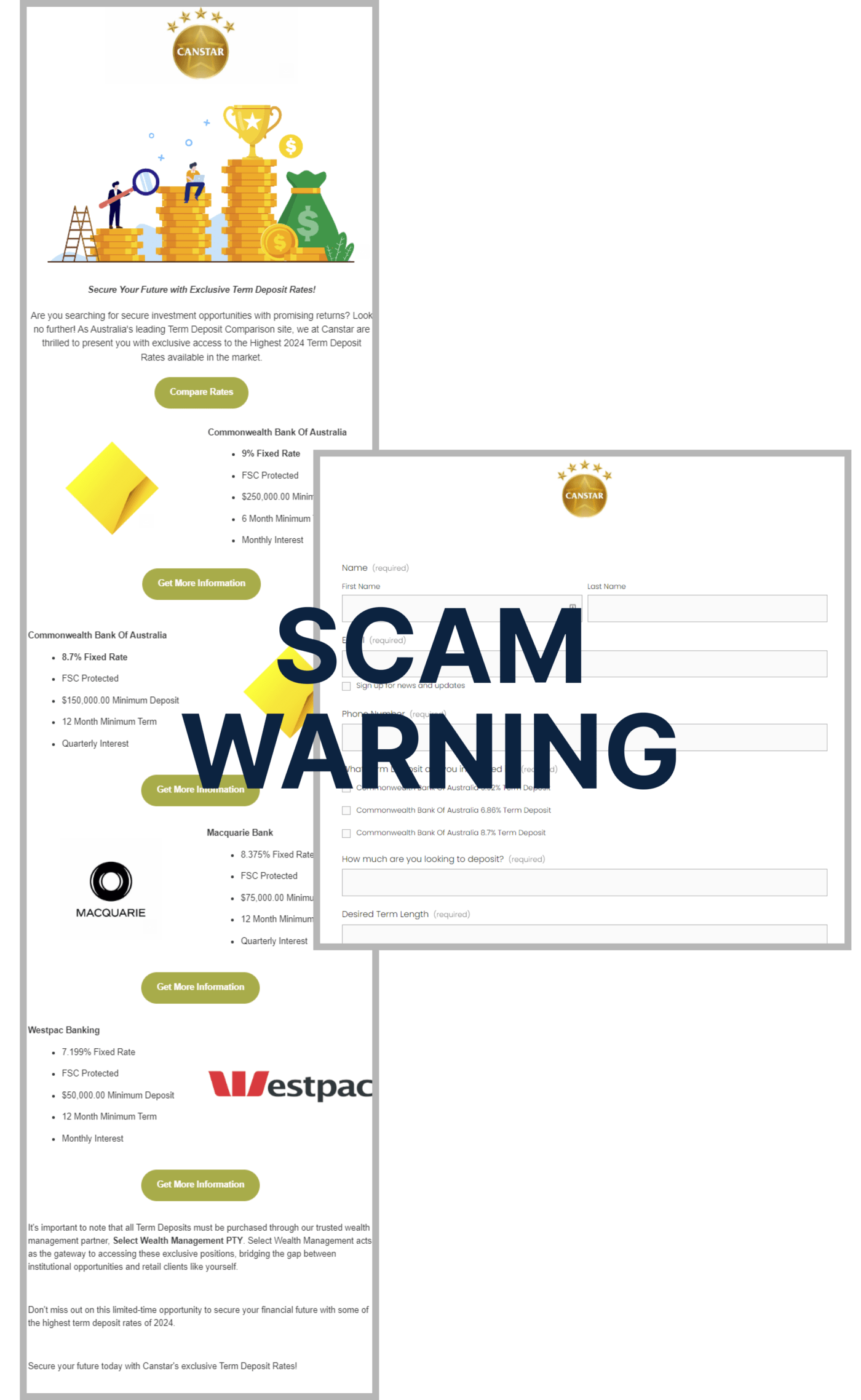 Scams and Fraud Warning Canstar