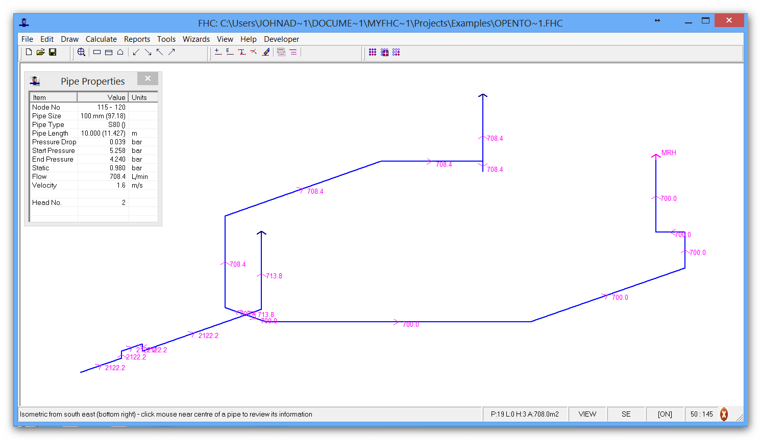 FHC Hydraulic calculation project examples FHC Hydraulic analysis