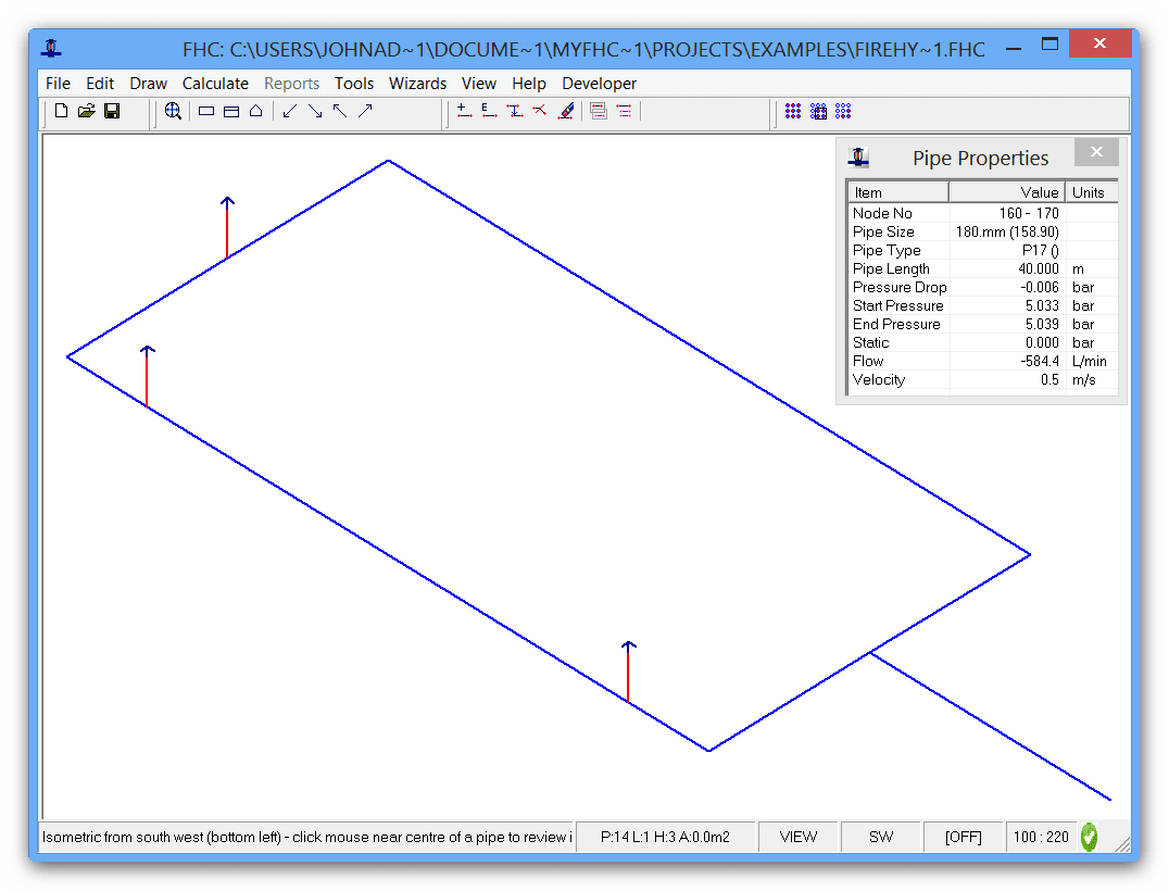FHC Hydraulic calculation project examples FHC Hydraulic analysis