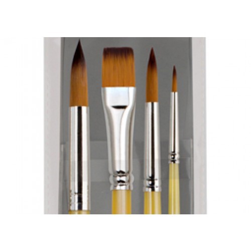 4 Pc. Paintbrush Set with Pouch Canvas Connections