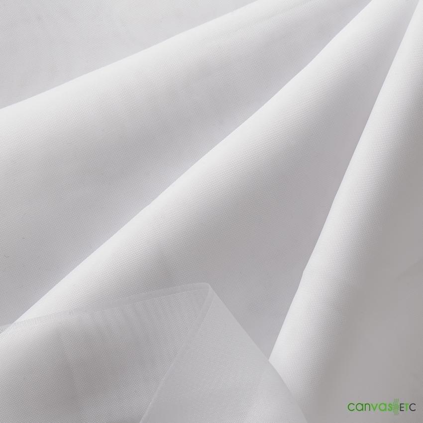 White Sheer Fabric 118" White IFR Voile Canvas ETC