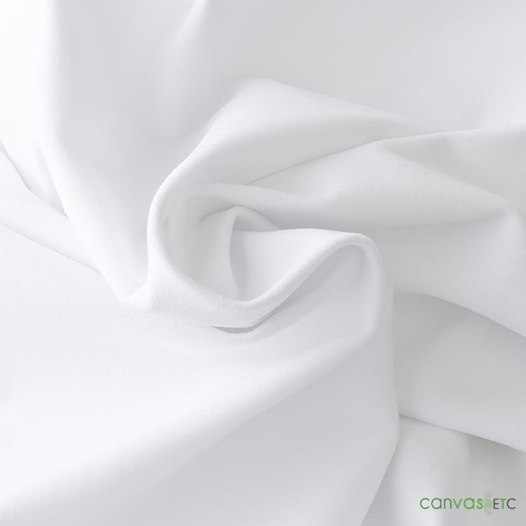 Velour Stage Drapes IFR Velour 14 oz 60" White CanvasETC