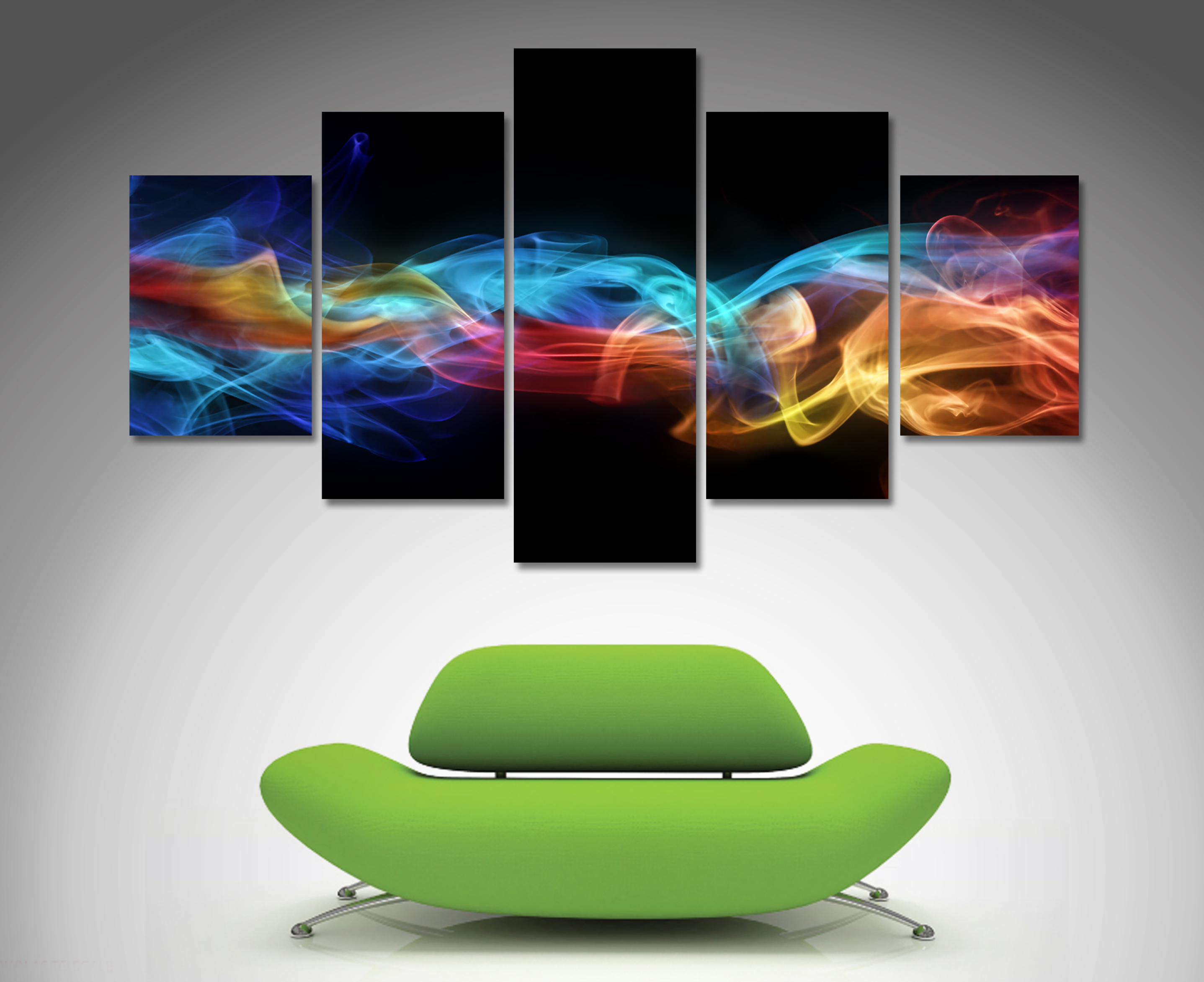 Fire and Ice 5 Panel Wall Art Canvas Printing Australia