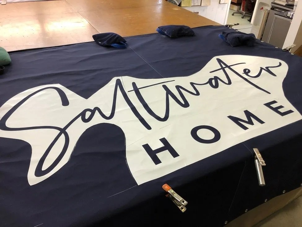 Commercial Awning Project for Saltwater Home, Kennebunk, Maine