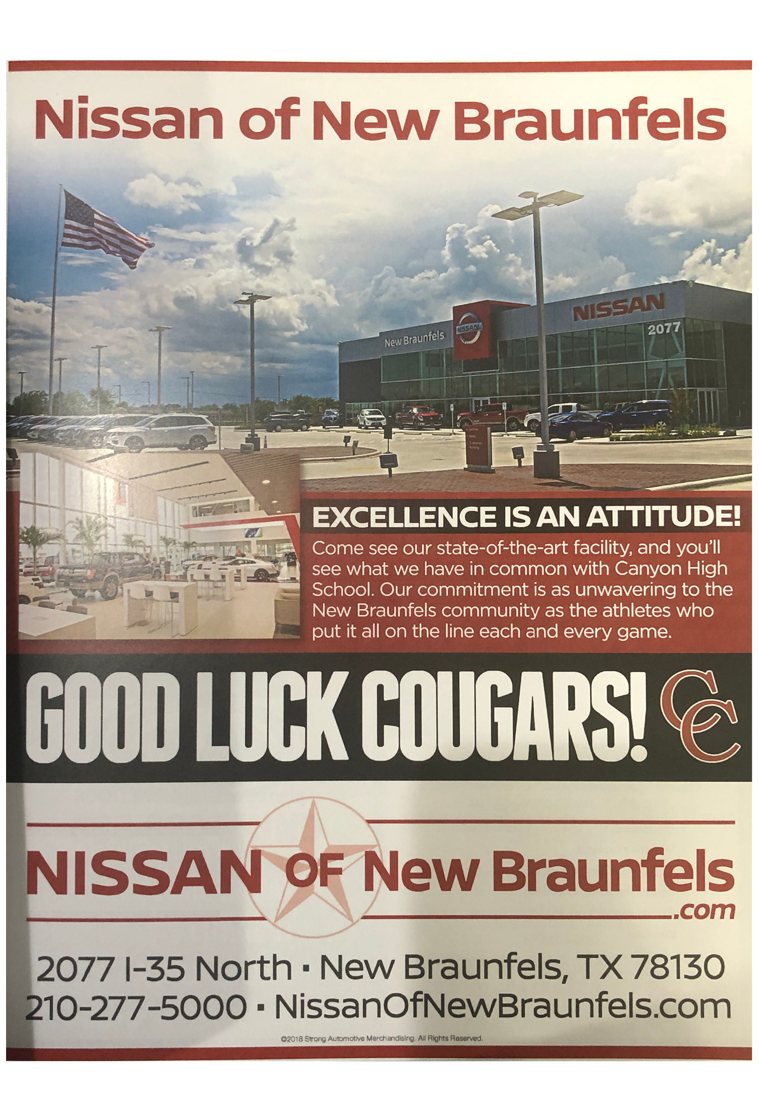 Program AD Sales Canyon ABC Booster New Braunfels